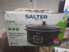 Image of Salter 6.5L Digital Slow Cooker – LED Display, 3 Heat Settings, Timer, 320W