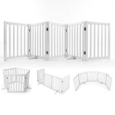 Image of Freestanding Pet Gate for Dogs with Support Feet for Stairs