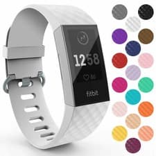 Image of For Fitbit Charge 3 4 Strap Band Replacement Buckle Wristband Small Or Large