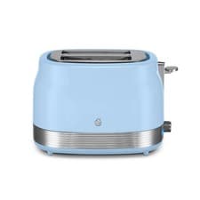 Image of Swan Retro Revive Blue 2 Slice Toaster Chrome Accents ST19028BLU