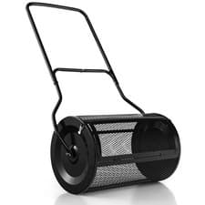 Image of 27 Inch Compost Spreader Peat Moss Spreader with Upgrade U-shaped Handle