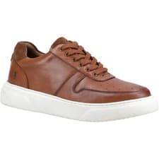 Image of Hush Puppies Wyatt Leather Men's Tan Trainers