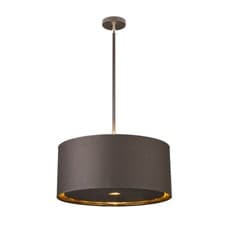 Image of 1 Bulb Ceiling Pendant Light Fitting Brown Highly Polished Brass LED E27 60W