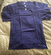 Image of New Donnay Mens Plain T-Shirt 3 Pack Size Large - 3 x Navy T-Shirt