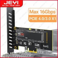 Image of M.2 NVME SSD To PCIe 4.0/3.0 X1 Gen 4 Adapter Card 16Gbps Full Speed