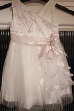 Image of New Monsoon White & Pink Occasion Dress 12-18 months