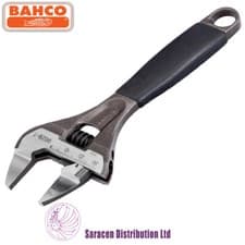 Image of BAHCO SLIM JAW WIDE CAPACTIY ADJUSTABLE WRENCH, 8" - 9031-T