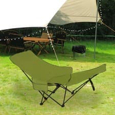 Image of Folding Chaise Lounge Chair Reclining Chair for Traveling Backpacking Pool