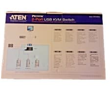 Image of ATEN Petite 2-Port USB KVM Switch CS22U with Remote Port Selector – Compact