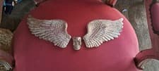 Image of silver angel wings wall art