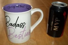 Image of [BADASS BESTIES] "IF WE GET CAUGHT YOU'RE DEAF..", [JUMBO], Ceramic Coffee Mug