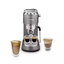 Image of Delonghi Dedica Arte Espresso Coffee Machine in Grey | Manual | 15 Bar | EC885GY