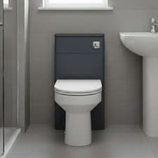 Image of Nuie Core Back to Wall WC Toilet Unit 500mm Wide - Satin Anthracite