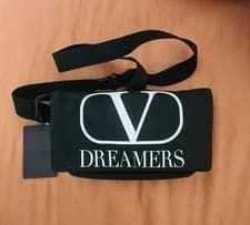 Image of VALENTINO FABRIC DREAMERS PRINTED BELT BAG WITH LEATHER TRIMMINGS