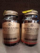Image of 2x Solgar Ashwagandha Root Extract 60 Vegetable Capsules (Withania Somnifera)