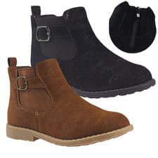 Image of Infants Girls Zip Up Boots School Winter Casual Chelsea Ankle Boots Kids Shoes