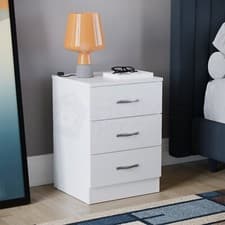 Image of 1, 2, 3, Drawer Modern Bedside wooden Cabinet chest Table Bedroom Furniture
