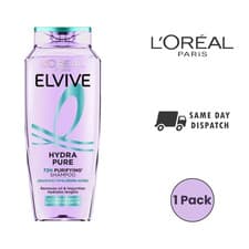 Image of L'Oreal Paris Elvive Hydra Pure 72H Shampoo for Oily Scalp 250ml - 1 Pack