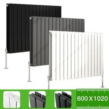 Image of Horizontal Vertical Designer Radiator Flat Panel Oval Column Central Heating RAD