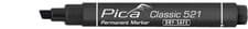 Image of Pica Classic Permanent Marker with Chisel Tip Blister Pack - Black, Blue or Red