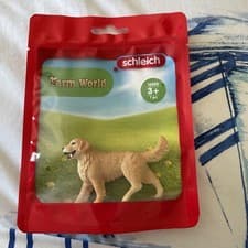 Image of Schleich Golden Retriever Dog Farm Life Collectable Animal Figure New & Sealed