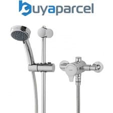Image of Triton Dene Mini Mixer Shower Sequential Thermostatic Exposed Chrome + Riser Kit