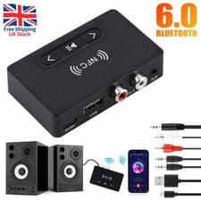 Image of Bluetooth 6.0 HiFi Audio Receiver Adapter 3.5mm AUX NFC to 2RCA Stereo Converter