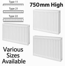 Image of Central Heating Radiator 750mm High | Type 11 21 22 | Widths 400–1800mm