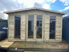 Image of SHED SUMMERHOUSE APEX GARDEN ROOM SUMMER HOUSE CHECK FREE DELIVERY ZONES BELOW