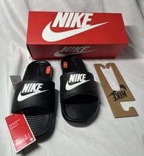 Image of NIB Nike Victori One Slide Black White CN9677 005 WOMEN W Size 7 US 4.5 UK