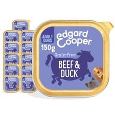 Image of Edgard Cooper Grain-Free Wet Dog Food for Adult Dogs, BeefDuck 11 x 150g, Nat...