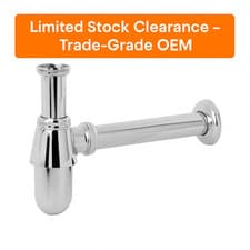 Image of Premium Chrome Bottle Trap & Extension 1¼" Solid Brass Basin Waste – TradeGrade
