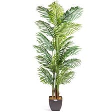 Image of Artificial Areca Palm Tree Natural Looking Faux Plant in Pot 2ft 3ft 4ft 5ft 6ft