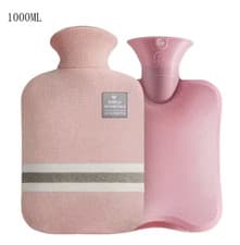 Image of Hot Water Bottle with Soft Cover – 1L / 2L Sizes – Leak Resistant, Reusable