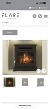 Image of Be Modern Electric Stove Matt Black Steel Flame Effect Traditional 570mm x 618mm