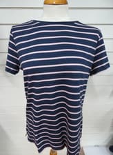 Image of Crew Clothing Company - Breton T-Shirt - Navy/Pink