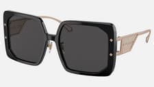 Image of Brand new Bvlgari BV 8254F Black Gold Grey Square Sunglasses
