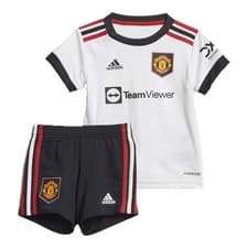 Image of Kids Football Kit White 2022-2023 Man Utd Away Soccer Training Sportswear Set