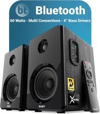 Image of MAJORITY D40 | Active Bluetooth Bookshelf Speakers | Amplified HiFi Speakers... 