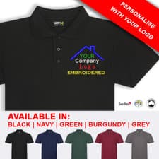 Image of ADD YOUR LOGO Custom Embroidered Polo Shirt Personalised with your OWN LOGO