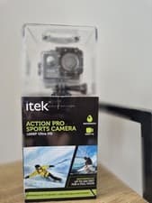 Image of Itek Action Pro Sports Camera with Waterproof Case 1080P Ultra HD Video