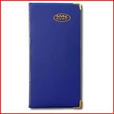Image of Stylish 2026 Week to View Diary with Padded Cover - Blue Executive Calendar