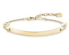 Image of Genuine Thomas Sabo yellow gold plated heart/ infinity Love Bridge bracelet 20cm