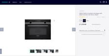 Image of Siemens iQ500 Built-in compact microwave with steam function 60 x 45 cm Black