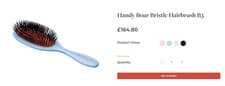 Image of Mason Pearson Handy Boar Bristle Hairbrush B3 (Blue, With Cleaner)