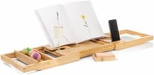 Image of Luxury Bath Caddy Natural Bamboo NEW FREE NEXT DAY P&P (J)