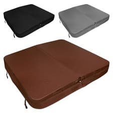 Image of Hot Tub Cover Spa Lid Square Hard Top Weatherproof PVC Leather EPS Insulated