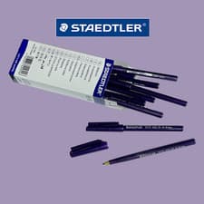 Image of PACK OF 10 Staedtler Stick 430 Ballpoint Pen Medium Violet 430 20-6 Long Lasting