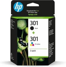 Image of HP 301 Original Ink Cartridges, CH562EE Black and Tri-Colour, Multipack
