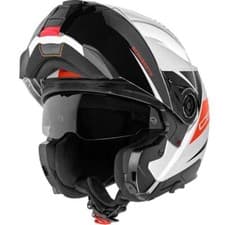 Image of Schuberth C5 Flip Front Modular Motorcycle Helmet - C5 Eclipse Red/White - XL